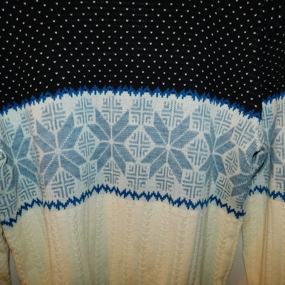 Rob Winter Vintage Sweater Snowflake Ski Snow - Picture 3 of 6